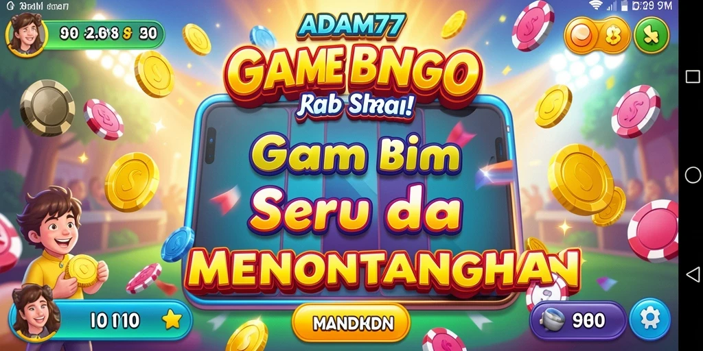 Gameplay seru Bingo di ADAM77 yang penuh warna.