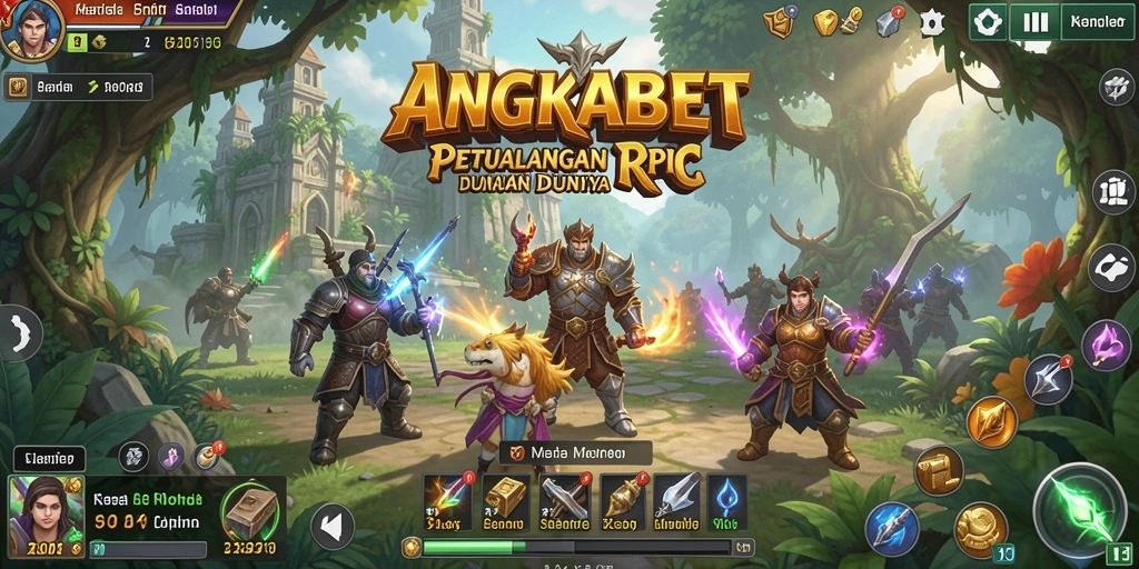 Tampilan menakjubkan dari gameplay RPG ANGKABET yang penuh petualangan.