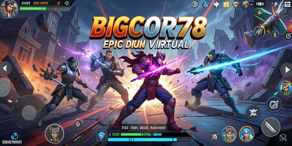 Tangkapan layar dari gameplay seru BIGCOR78 dengan pertarungan dinamis.