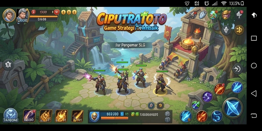 Tangkapan layar gameplay menunjukkan aksi strategis yang mendebarkan.