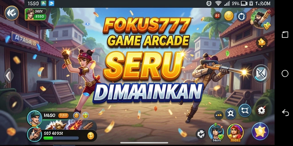 Screenshot gameplay menampilkan aksi seru dalam FOKUS777.