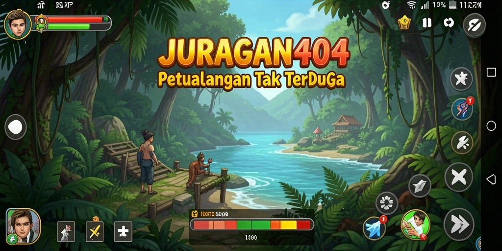 Screenshot gameplay JURAGAN404 menunjukkan momen mendebarkan dalam petualangan.