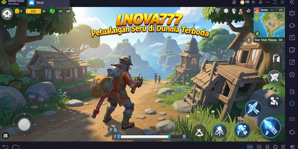 Screenshot menunjukkan pengalaman luar biasa menjelajahi dunia terbuka LNOVA777.