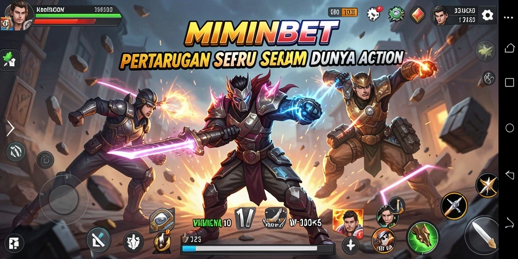 Gameplay seru MIMINBET dengan aksi pertarungan yang mendebarkan