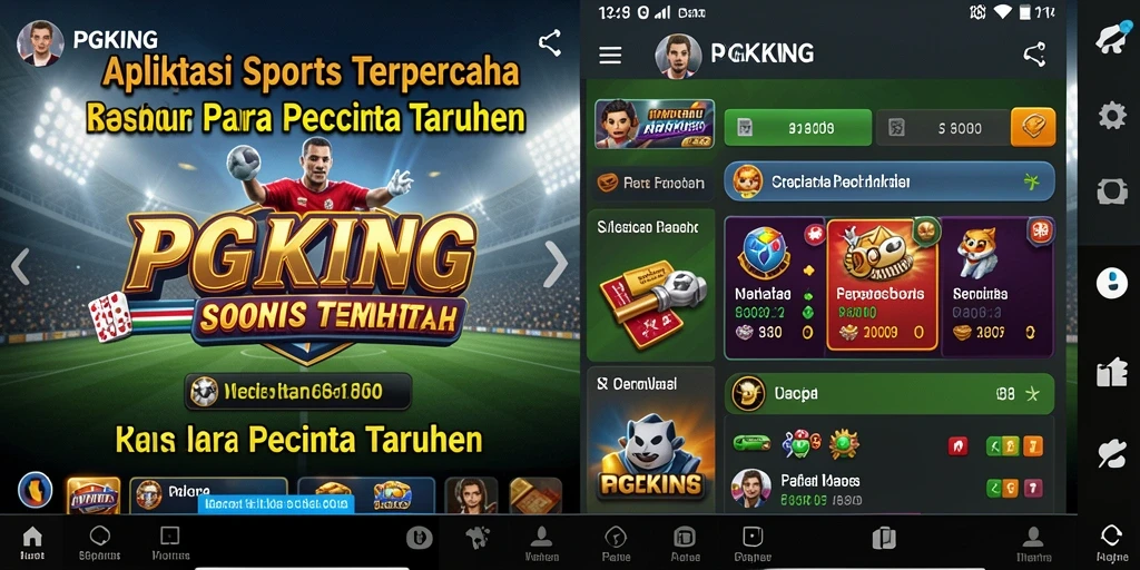 Tampilan gameplay PGKING saat melakukan taruhan olahraga secara real-time.