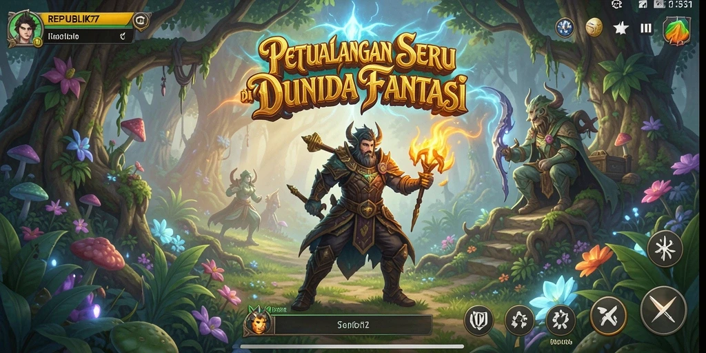 Tangkapan layar gameplay REPUBLIK77 menampilkan aksi petualangan yang menegangkan.