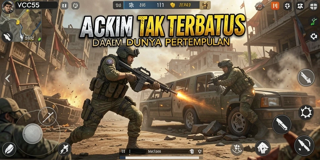 Gameplay VC55 yang seru dan penuh aksi.